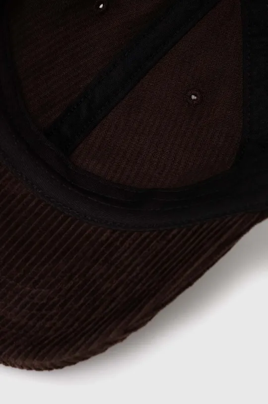 brązowy Norse Projects czapka z daszkiem sztruksowa Wide Wale Corduroy Sports Cap