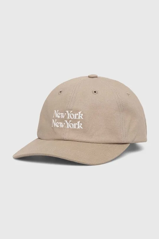 beżowy Corridor czapka z daszkiem bawełniana NY NY Cap Unisex