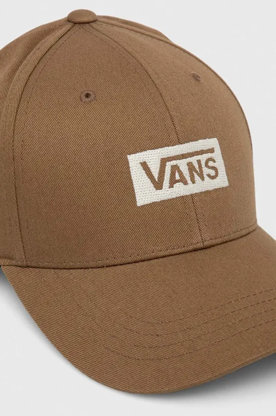 Хлопковая кепка Vans коричневый