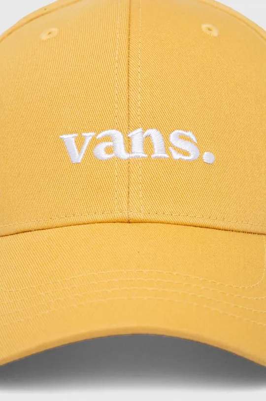 Βαμβακερό καπέλο του μπέιζμπολ Vans κίτρινο