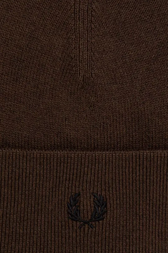 Fred Perry wool beanie brown