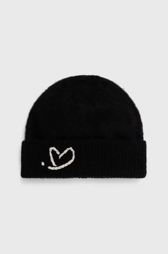 czarny Ader Error czapka wełniana Twinkkle Heart Logo Beanie Unisex