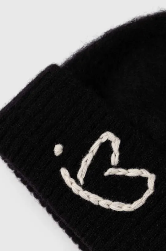Ader Error berretto in lana Twinkkle Heart Logo Beanie nero