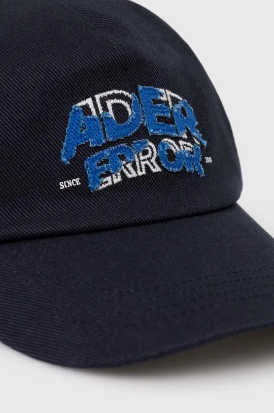 Ader Error czapka z daszkiem bawełniana Edca Logo Cap granatowy