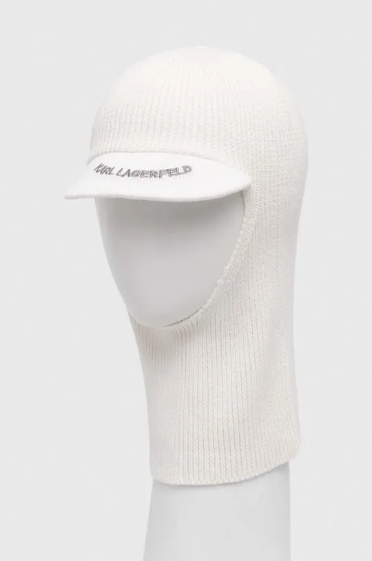Karl Lagerfeld csősál gyapjúkeverékből fehér