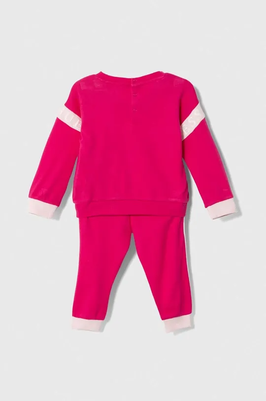 Guess dres bawełniany niemowlęcy różowy