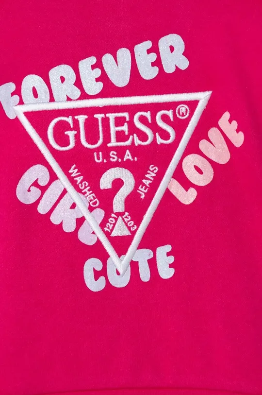różowy Guess dres bawełniany niemowlęcy