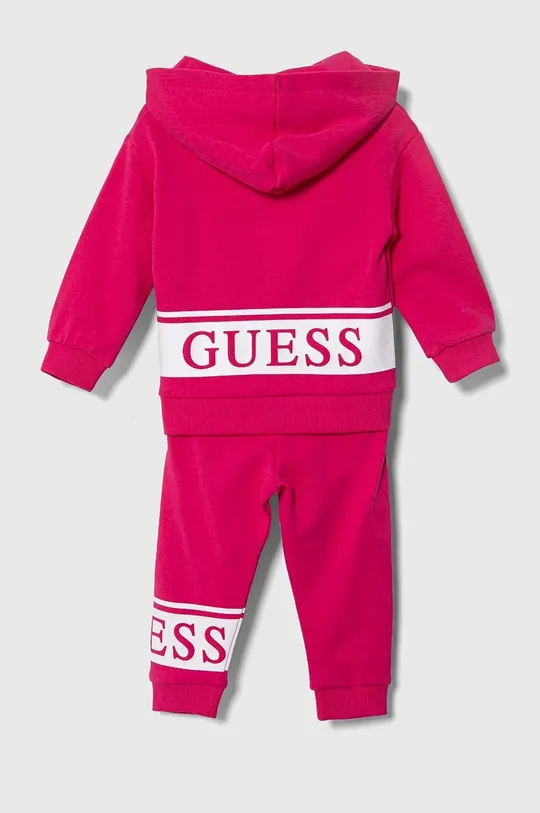 Βρεφική βαμβακερή φόρμα Guess ροζ