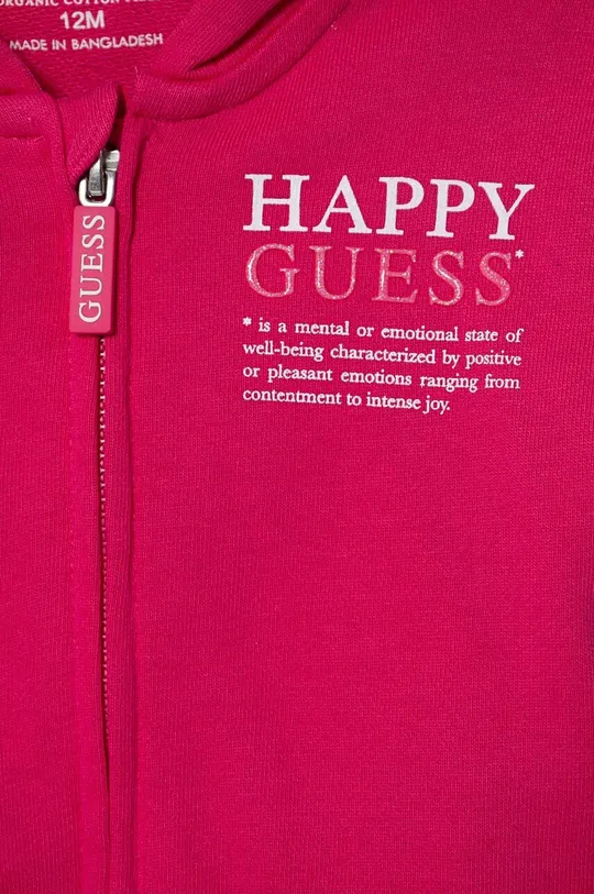ροζ Βρεφική βαμβακερή φόρμα Guess