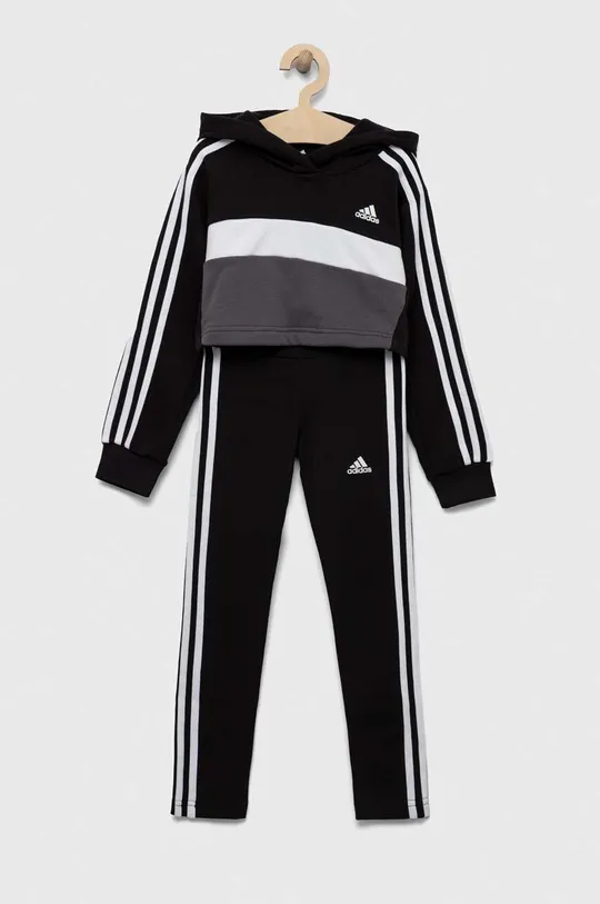 чёрный Детский спортивный костюм adidas Для девочек