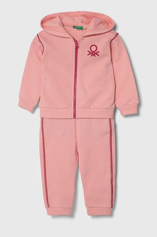 ροζ Παιδική βαμβακερή αθλητική φόρμα United Colors of Benetton Για κορίτσια