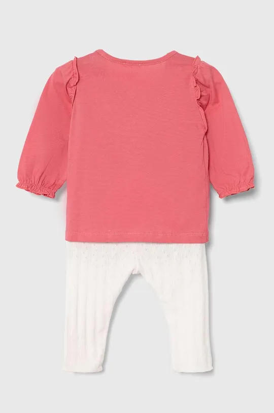 Detská bavlnená súprava United Colors of Benetton ružová