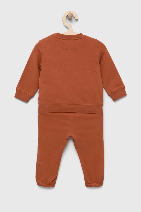 Otroška trenirka Calvin Klein Jeans oranžna