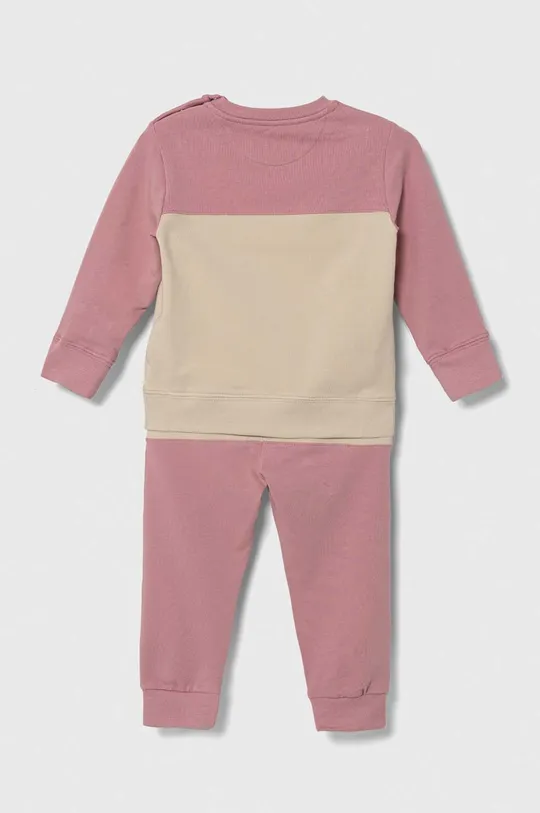 Detská tepláková súprava Calvin Klein Jeans ružová