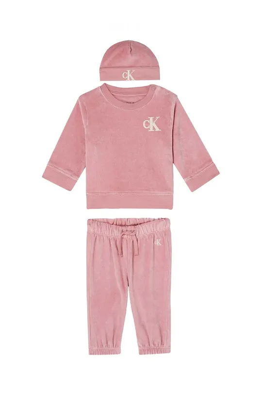 ružová Tepláková súprava pre bábätká Calvin Klein Jeans Detský