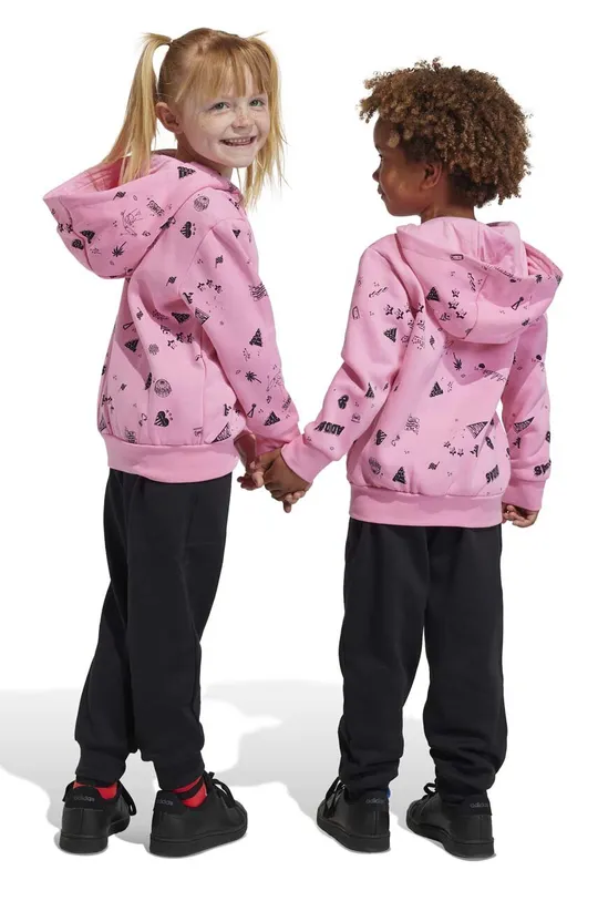 ροζ Παιδική φόρμα adidas LK BLUV Q3  TS Παιδικά