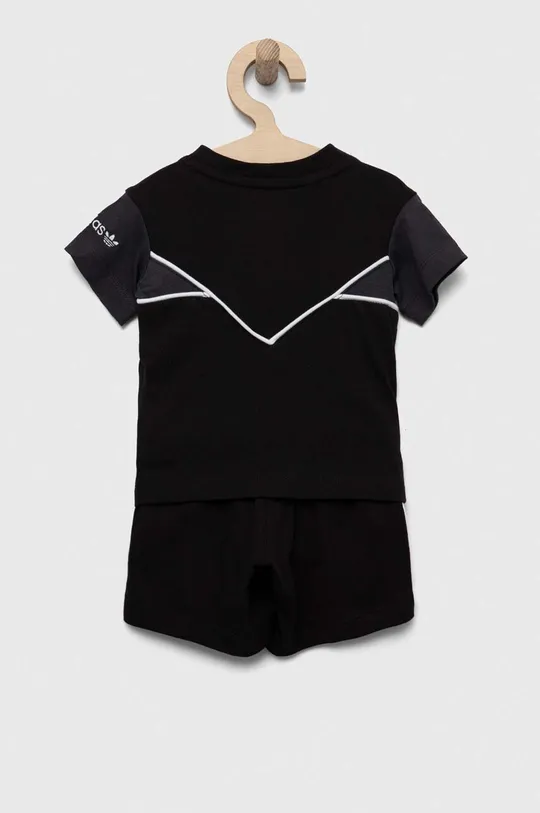 Хлопковый костюм для младенцев adidas Originals чёрный