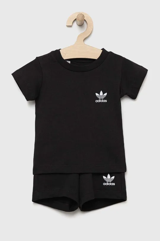 чорний Дитячий бавовняний комплект adidas Originals Дитячий
