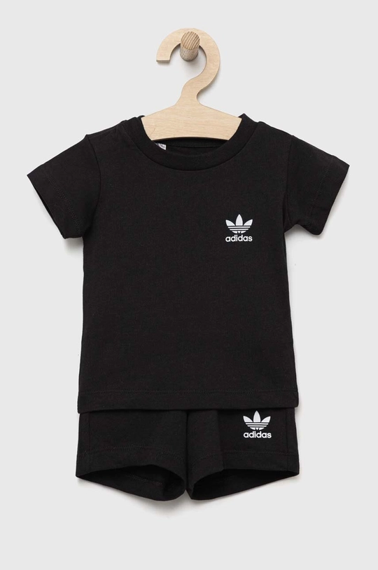 czarny adidas Originals komplet bawełniany niemowlęcy Dziecięcy