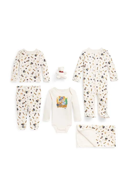 Polo Ralph Lauren komplet bawełniany niemowlęcy beżowy
