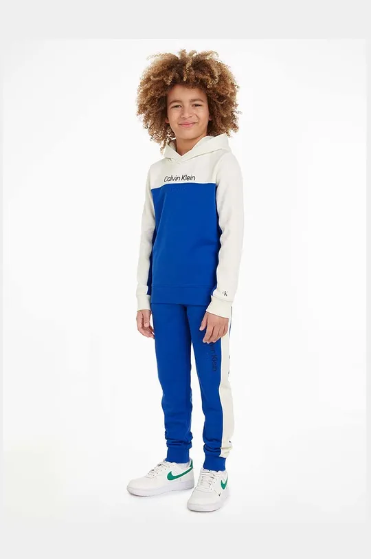 μπλε Παιδική βαμβακερή αθλητική φόρμα Calvin Klein Jeans Παιδικά