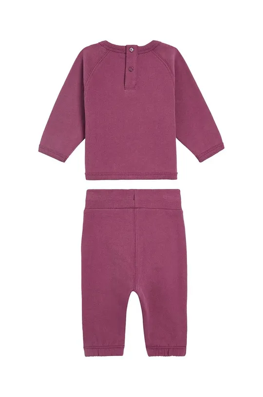 Detská tepláková súprava z bavlny Calvin Klein Jeans burgundské