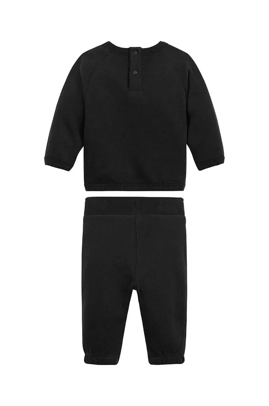 Calvin Klein Jeans dres bawełniany niemowlęcy czarny