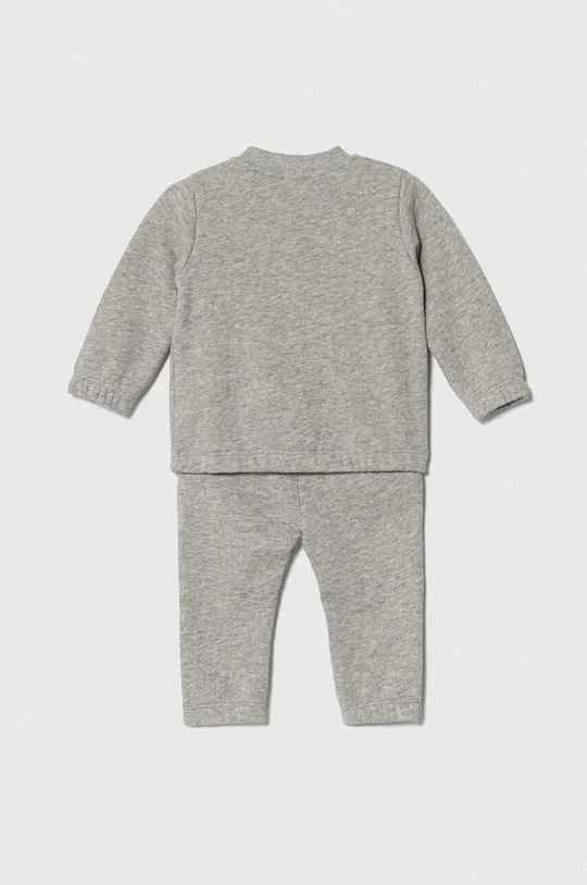 Хлопковый костюм для младенцев United Colors of Benetton серый