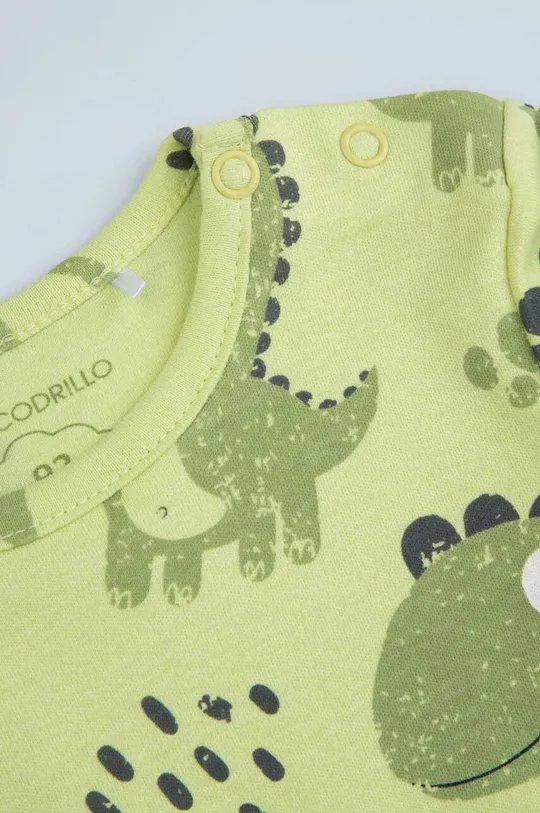 zielony Coccodrillo komplet bawełniany niemowlęcy ZC3417101SUB SET UNDERWEAR BO