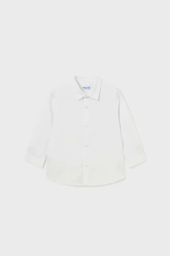 белый Хлопковая рубашка для младенцев Mayoral Для мальчиков
