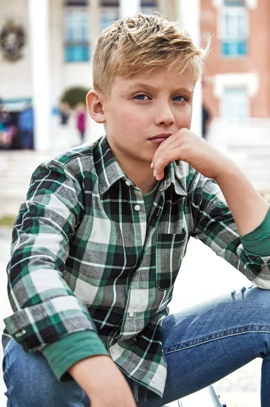 πράσινο Παιδικό βαμβακερό πουκάμισο Mayoral Για αγόρια