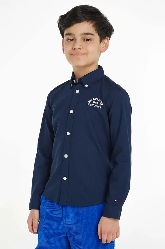 mornarsko modra Otroška srajca Tommy Hilfiger Fantovski