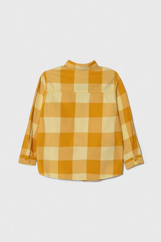 Детская хлопковая рубашка United Colors of Benetton жёлтый