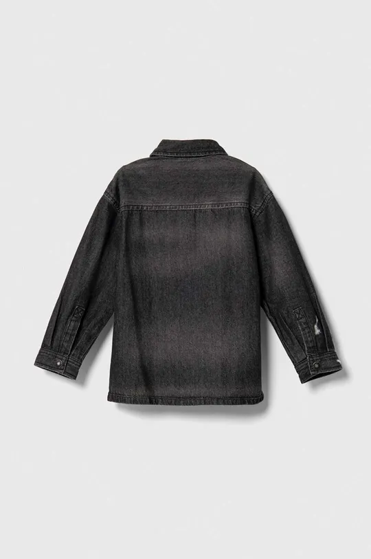 Detská riflová košeľa Sisley čierna