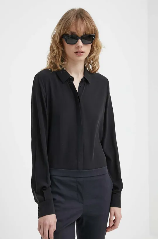 чёрный Шелковая рубашка Bruuns Bazaar Женский