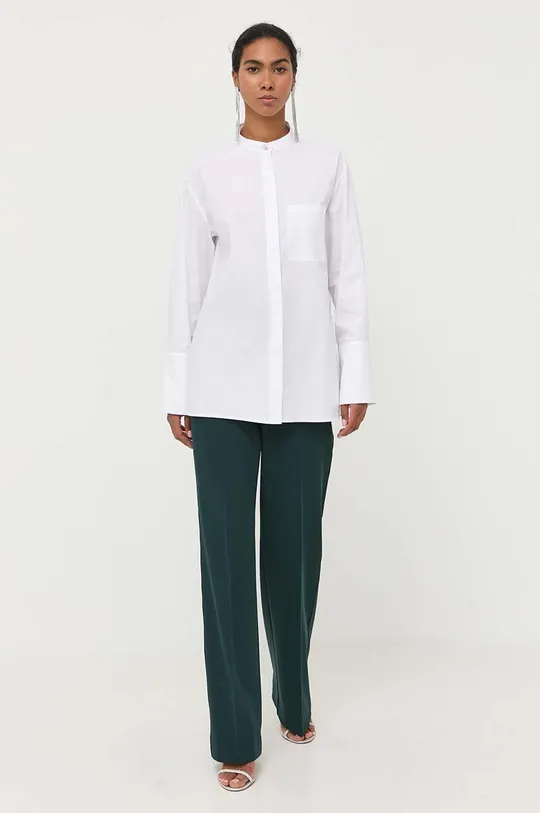 Βαμβακερό πουκάμισο Custommade Banni λευκό