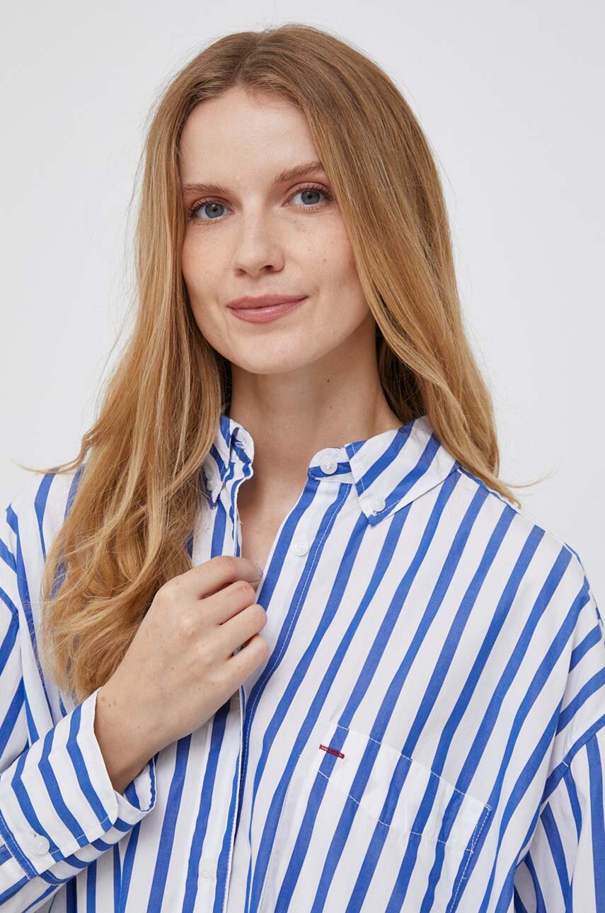 Tommy Hilfiger camicia in cotone blu WW0WW38952