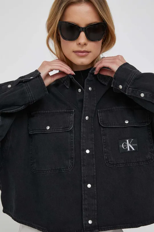 μαύρο Τζιν πουκάμισο Calvin Klein Jeans Γυναικεία