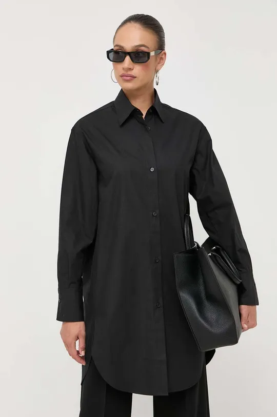 μαύρο Βαμβακερό πουκάμισο BOSS Γυναικεία