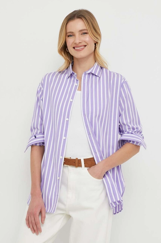 violetto Polo Ralph Lauren camicia in cotone Donna