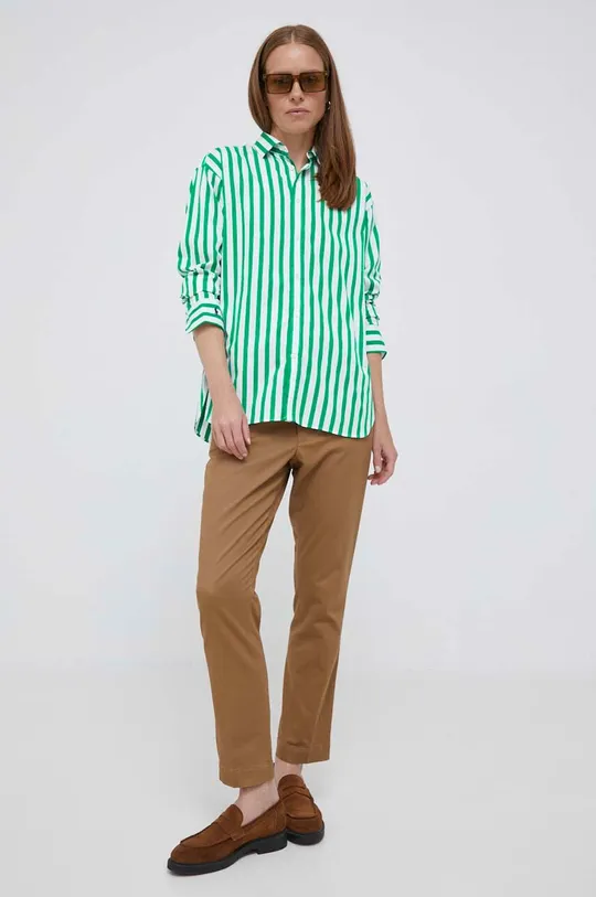 Βαμβακερό πουκάμισο Polo Ralph Lauren πράσινο