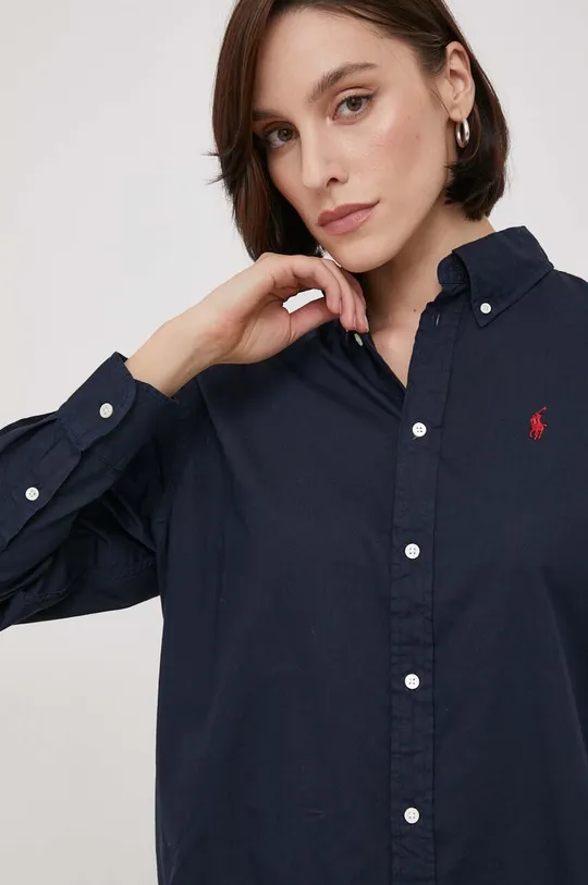 mornarsko modra Bombažna srajca Polo Ralph Lauren Ženski