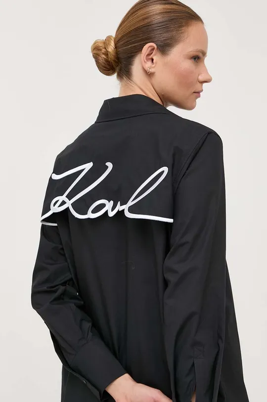 crna Pamučna košulja Karl Lagerfeld Ženski