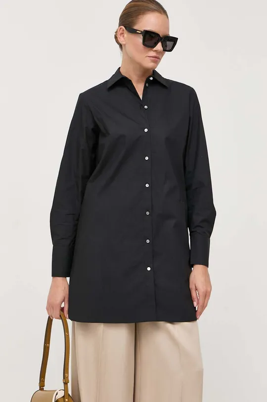 Odzież Karl Lagerfeld koszula bawełniana 235W1602 czarny
