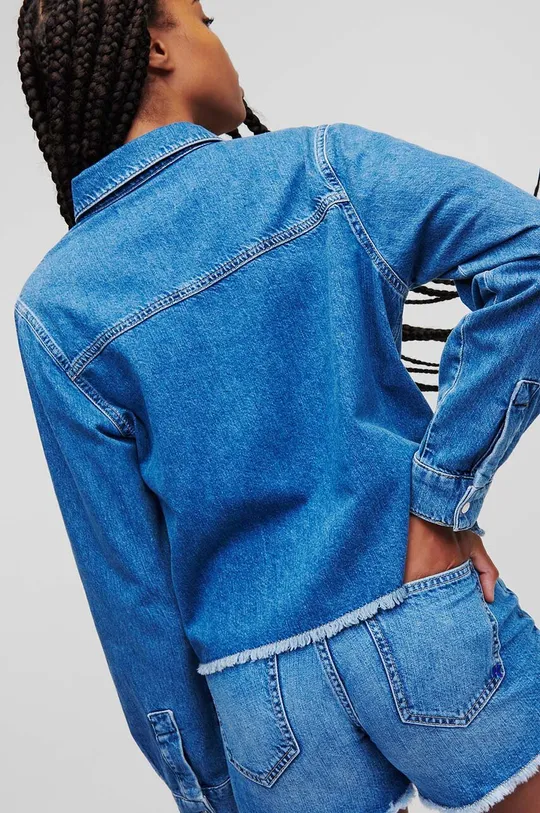 Τζιν πουκάμισο Karl Lagerfeld Jeans μπλε