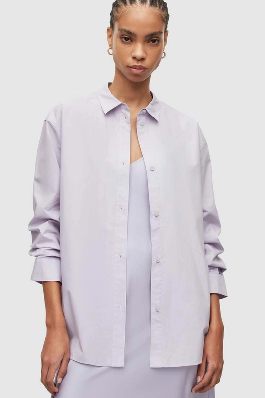 violetto AllSaints camicia in cotone Sasha Donna