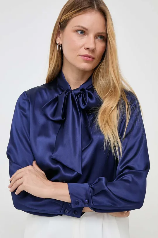 σκούρο μπλε Μεταξωτό πουκάμισο Luisa Spagnoli Γυναικεία