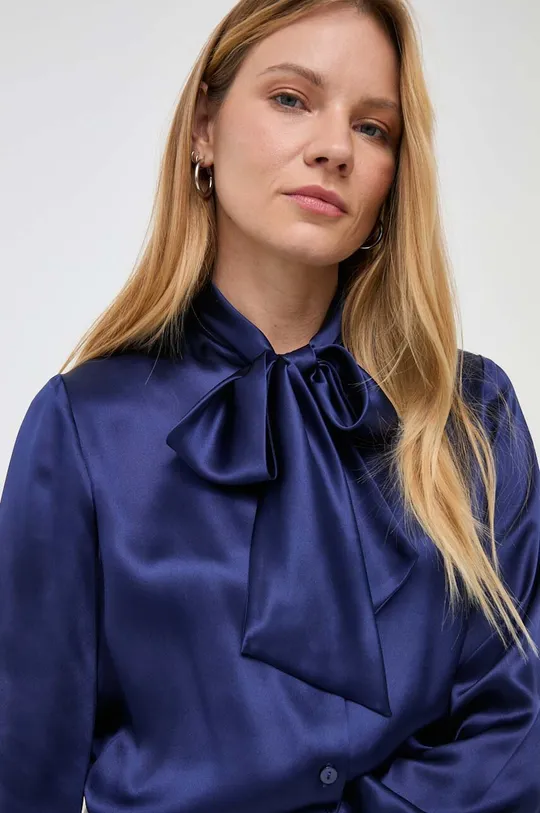 σκούρο μπλε Μεταξωτό πουκάμισο Luisa Spagnoli