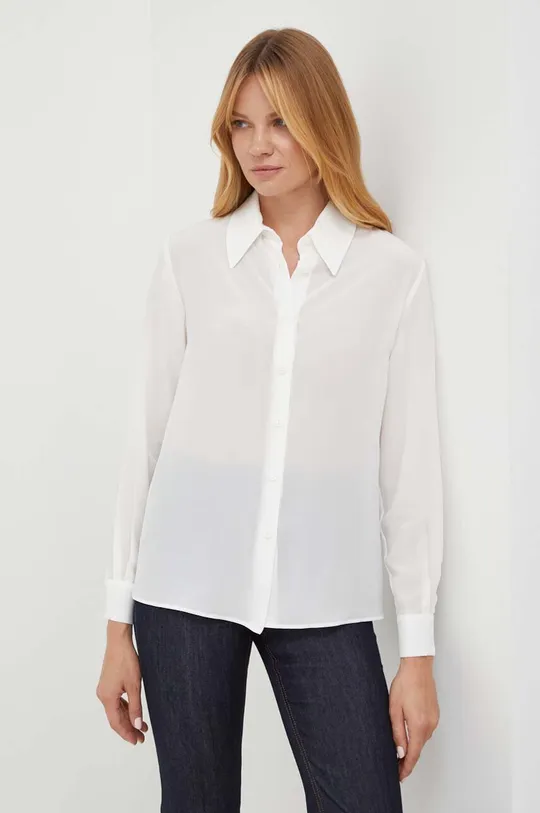 λευκό Μεταξωτό πουκάμισο Luisa Spagnoli Γυναικεία