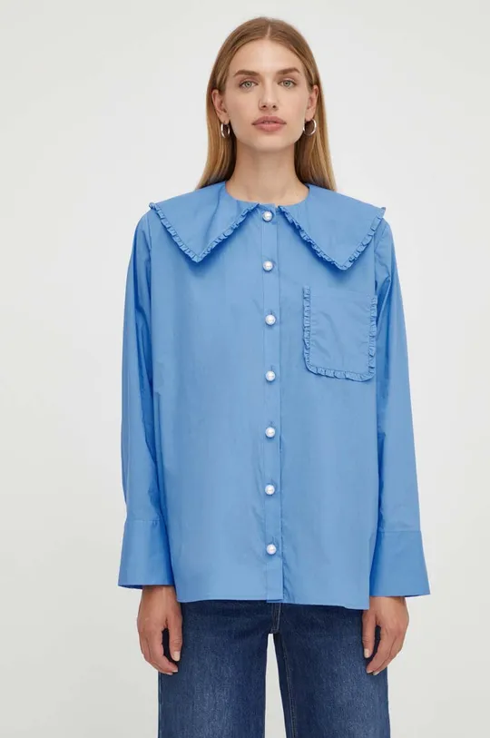 Custommade camicia in cotone blu